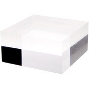 Plymor Clear Polished Acrylic Square Display Block, 4" H x 8" W x 8" D