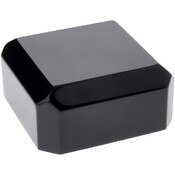 Plymor Black Polished Acrylic Square Beveled Display Base, 2" W x 2" D x 1" H
