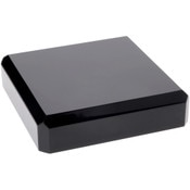 Plymor Black Polished Acrylic Square Beveled Display Base, 4" W x 4" D x 1" H