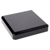 Plymor Black Polished Acrylic Square Beveled Display Base, 5" W x 5" D x 1" H