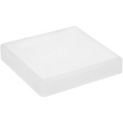 Plymor Frosted Acrylic Square Beveled Display Base, 5" W x 5" D x 1" H