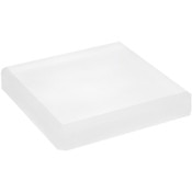 Plymor Frosted Acrylic Square Beveled Display Base, 6" W x 6" D x 1" H