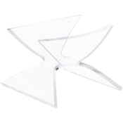 Plymor Clear Acrylic Nautilus Shell Holder Stand, 1.625" H x 2.375" W x 2.625" D