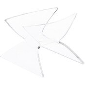 Plymor Clear Acrylic Nautilus Shell Holder Stand, 2.375" H x 2.75" W x 3.625" D
