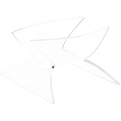 Plymor Clear Acrylic Nautilus Shell Holder Stand, 2.75" H x 3.875" W x 4.625" D