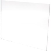 Plymor Clear Acrylic Folder-Style Sign Display Holder / Document Protector, 11" W x 8.5" H
