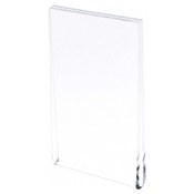 Plymor Clear Acrylic Folder-Style Sign Display Holder / Business Card Holder, 2.5" W x 3.5" H