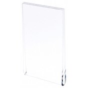 Plymor Clear Acrylic Folder-Style Sign Display Holder / Business Card Holder, 2.5" W x 3.5" H