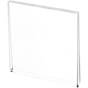 Plymor Clear Acrylic Folder-Style Sign Display Holder / Protector, 3.5" W x 3.5" H