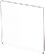 Plymor Clear Acrylic Folder-Style Sign Display Holder / Protector, 3.5" W x 3.5" H