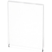 Plymor Clear Acrylic Folder-Style Sign Display Holder / Postcard Protector, 4" W x 6" H