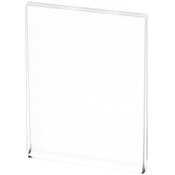 Plymor Clear Acrylic Folder-Style Sign Display Holder / Postcard Protector, 4" W x 6" H