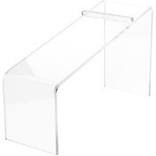 Plymor Clear Acrylic Elevated Heel Shoe Display Riser, 3" W x 9" D x 5" H