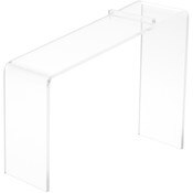 Plymor Clear Acrylic Elevated Heel Shoe Display Riser, 3" W x 9" D x 7" H