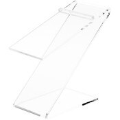 Plymor Clear Acrylic Elevated Heel "Z" Shoe Display Riser, 3" W x 6.25" D x 7.25" H