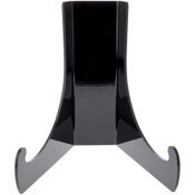 Plymor Large Black Acrylic Flat Back Easel with Deep Support Ledges, 12" H x 10" W x 9.75" D