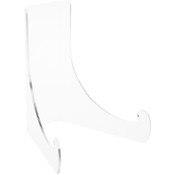 Plymor Clear Acrylic Flat Back Easel with Deep Support Ledges, 6" H x 5.125" W x 5" D