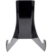 Plymor Black Acrylic Flat Back Easel with Deep Support Ledges, 9" H x 7.5" W x 7.25" D