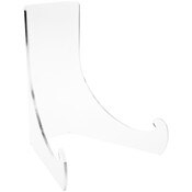 Plymor Clear Acrylic Flat Back Easel with Deep Support Ledges, 9" H x 7.5" W x 7.25" D