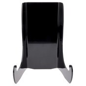 Plymor Black Acrylic Flat Back Easel With Shallow Support Ledges, 12" H x 8.25" W x 6.75" D