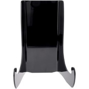 Plymor Black Acrylic Flat Back Easel With Shallow Support Ledges, 15" H x 10.25" W x 8.75" D