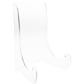 Plymor Clear Acrylic Flat Back Easel with Shallow Support Ledges, 15" H x 10.25" W x 8.75" D