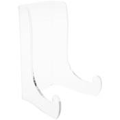 Plymor Clear Acrylic Flat Back Easel with Shallow Support Ledges, 4.5" H x 3.375" W x 2.75" D