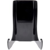 Plymor Black Acrylic Flat Back Easel With Shallow Support Ledges, 6" H x 4" W x 3.25" D