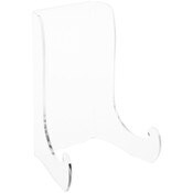 Plymor Clear Acrylic Flat Back Easel with Shallow Support Ledges, 6" H x 4" W x 3.25" D