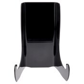 Plymor Black Acrylic Flat Back Easel With Shallow Support Ledges, 7.5" H x 5.375" W x 4.25" D