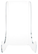 Plymor Clear Acrylic Flat Back Easel with Shallow Support Ledges, 9" H x 6.75" W x 5.25" D