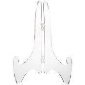 Plymor Clear Acrylic Adjustable Folding Display Easel, 15" H x 10.25" D (For 22" Plates)