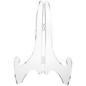 Plymor Clear Acrylic Adjustable Folding Display Easel, 18" H x 12.5" D (For 25" Plates)