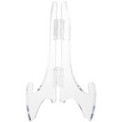 Plymor Clear Acrylic Adjustable Folding Display Easel, 7.5" H x 5" D (For 12" Plates)