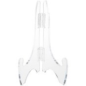 Plymor Clear Acrylic Adjustable Folding Display Easel, 7.5" H x 5" D (For 12" Plates)
