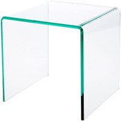 Plymor Clear Acrylic "Green Glass-Look Beveled Edge" Display Riser, 8" x 8" x 8" (1/4" thick)
