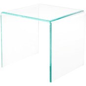 Plymor Clear Acrylic "Green Glass-Look Beveled Edge" Display Riser 9" x 9" x 9" (1/4" thick)