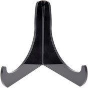 Plymor Small Black Acrylic 60-Degree Angle Easel With Deep Support Ledges, 3" H x 3.125" W x 2.5" D