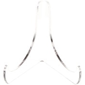 Plymor Small Clear Acrylic 60-Degree Angle Easel with Deep Support Ledges, 3" H x 3.125" W x 2.5" D