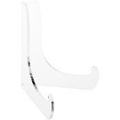 Plymor Clear Acrylic 60-Degree Angle Easel with Deep Support Ledges, 4.5" H x 4.5" W x 3.5" D