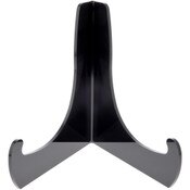 Plymor Black Acrylic 60-Degree Angle Easel With Deep Support Ledges, 9" H x 9" W x 7.25" D