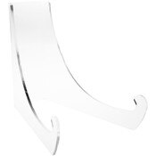 Plymor Clear Acrylic Flat Back Easel with Extra Deep Support Ledges, 10" H x 9.25" W x 12.5" D
