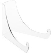 Plymor Clear Acrylic Flat Back Display Easel with Extra Deep Support Ledges, 3" H x 3.125" W x 4" D