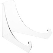 Plymor Clear Acrylic Flat Back Easel with Extra Deep Support Ledges, 4.5" H x 4" W x 5.75" D
