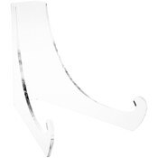 Plymor Clear Acrylic Flat Back Display Easel with Extra Deep Support Ledges, 8" H x 7" W x 10" D