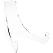 Plymor Clear Acrylic Flat Back Display Easel with Extra Deep Support Ledges, 8" H x 7" W x 10" D
