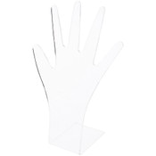 Plymor Flat Clear Acrylic Hand for Jewelry Display, 9.25" H x 5.5" W x 3" D