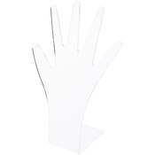 Plymor Flat Clear Acrylic Hand for Jewelry Display, 9.25" H x 5.5" W x 3" D