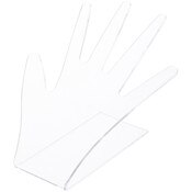 Plymor Flat Clear Acrylic Hand for Jewelry Display, 5.25" H x 5.5" W x 5" D