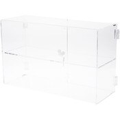 Plymor Clear Acrylic Rectangular Locking Display Case, 1 Shelf, 13" H x 21" W x 7.5" D